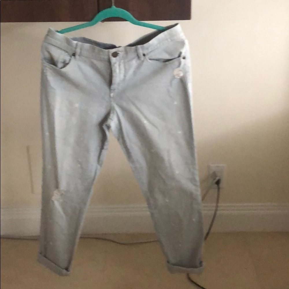 loft relaxed skinny stripe